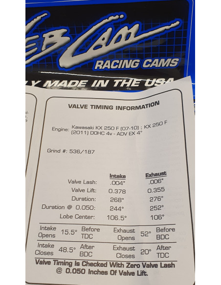 KAMAXLAR KX250F 07-11 536/187 HW*B*