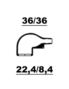 Raychem 90 Gjuten Krympslang 36/36 - 22,4/8,4