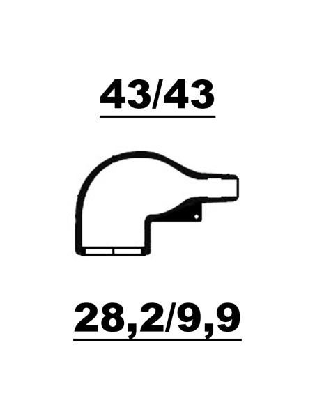 Raychem 90 Gjuten Krympslang 43/43 - 28,2/9,9
