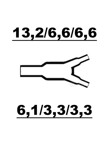 Raychem Y-kors Gjuten Krympslang 13,2/6,6/6,6 - 6,1/3,3/3,3