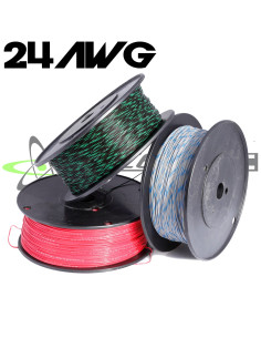 24 AWG M22759/32 Tefzel Wire (Blue w/ Stripe) 2