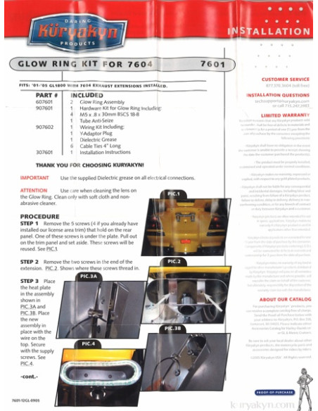 GLOW RING KIT FOR 7604