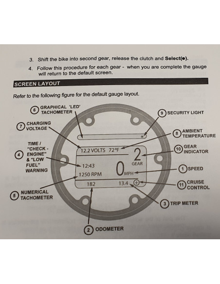 LCD / LED MULTI-FUNCTION SPEEDOME*B