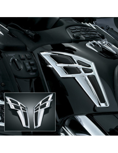 CHROME TANK TRIM WITH KNEE PADS