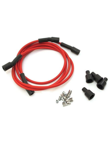 DYNA TÄNDKABEL SET 7MM KOPPAR RÖD