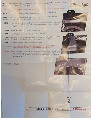 SISSY BAR SIDEPLATES FX SOFTAIL